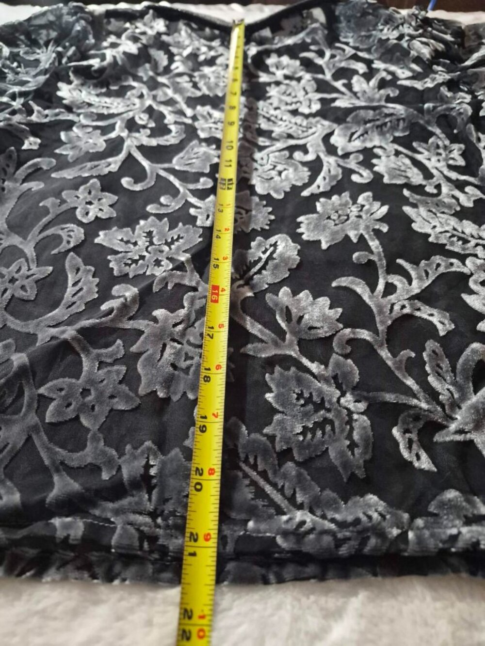 Black/silver translucent blouse - Picture 4 of 10